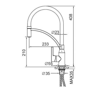 Смеситель для кухни Frap F4552-6 черный